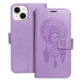 Etui z klapką na iPhone 14 Mezzo Book łapacz snów fioletowe