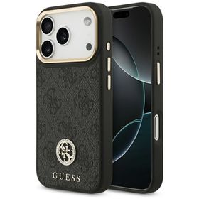 GUESS futerał do IPHONE 17 Pro kompatybilny z MagSafe GUHMP17LP4GRMDEK (PU W/ 4G Strass Logo) czarny
