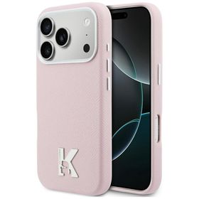 KARL LAGERFELD futerał do IPHONE 17 Pro kompatybilny z MagSafe KLHMP17L5PGFKHGP (PU FW W/ KHead Logo) różowy
