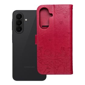 Etui z klapką na Samsung A27 Mezzo Book koty czerwone