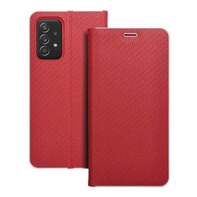 Etui z klapką na Samsung A52 5G / A52 LTE ( 4G ) / A52s 5G Luna Book Carbon czerwone