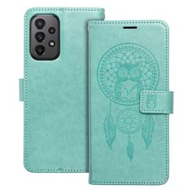 Etui z klapką na Samsung A23 5G Mezzo Book łapacz snów zielone