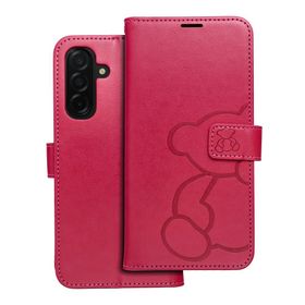 Etui z klapką na Samsung A26 5G Mezzo Book teddy bear magenta