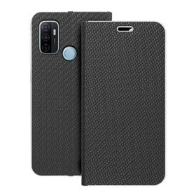 Etui z klapką na Oppo A53 2020 / A53s Luna Book Carbon czarne