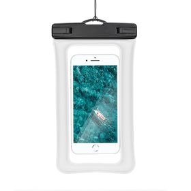 Etui na telefon uniwersalne wodoodporne z plastikowym zamknięciem AIRBAG kremowe białe