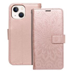 Etui z klapką na iPhone 13 MINI Mezzo Book mandala złoto-różowe