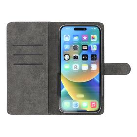 Etui z klapką na iPhone 12 / 13 / Samsung S6 / A5 2016 / Xcover 4 / S22 / Huawei P8 2017 Common Book rozmiar S czarne