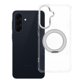 Etui na Samsung A57 Frame Circle Stand zgodne z MagSafe transparentne