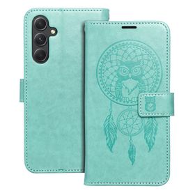 Etui z klapką na Samsung A54 5G Mezzo Book łapacz snów zielone