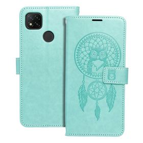 Etui z klapką na Xiaomi Redmi 9C / 9C NFC Mezzo Book łapacz snów zielone
