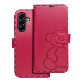 Etui z klapką na Samsung A56 5G Mezzo Book teddy bear magenta