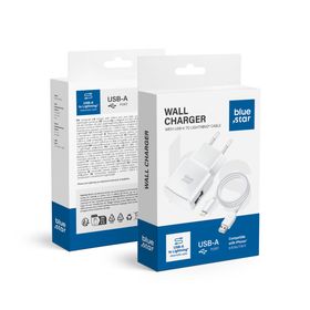Ładowarka sieciowa do telefonu Blue Star USB A 1A 5W + kabel USB A do Lightning TFK-TC-1100B biała