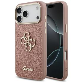 GUESS futerał do IPHONE 17 Pro Max GUHCP17XHG4SGCP (Fixed Glitter Big 4G Metal Frame) różowy