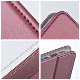 Etui z klapką na Realme 15T 5G Smart Magneto burgundowe