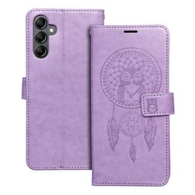Etui z klapką na Samsung A14 4G / A14 5G Mezzo Book łapacz snów fioletowe