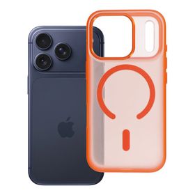 Etui na iPhone 17 Pro / 18 Pro (low camera edge) Flexline Mag Cover zgodne z MagSafe pomarańczowe