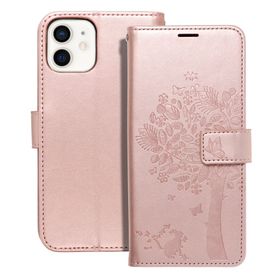 Etui z klapką na iPhone 12 / 12 PRO Mezzo Book drzewo złoto-różowe