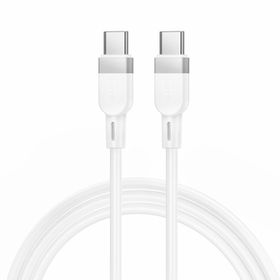 Kabel USB C do USB C Hoco 3A 60W Silikonowy 1 m X109 biały