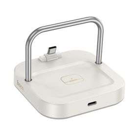 Ładowarka biurkowa Hoco 2w1 USB C PD QC 3A 30W + ładowanie bezprzewodowe 5W CQ16B biała
