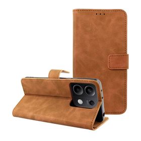 Etui z klapką na Xiaomi Redmi NOTE 13 5G Tender Book brązowe