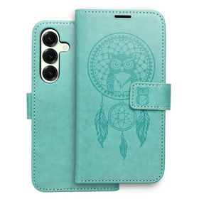Etui z klapką na Samsung S25 Mezzo Book łapacz snów zielone