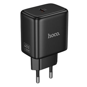 Ładowarka sieciowa GaN do telefonu Hoco USB C PD AVS 40W max 60W N83 czarna