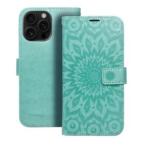 Etui z klapką na iPhone 16 PRO MAX Mezzo Book mandala zielone