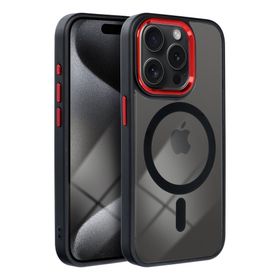 Etui na iPhone 17 AIR Color Edge Mag Cover zgodne z MagSafe czarno czerwone