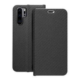 Etui z klapką na Huawei P30 PRO Luna Book Carbon czarne