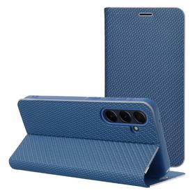 Etui z klapką na Xiaomi Redmi NOTE 15 PRO 4G Luna Book Carbon niebieskie