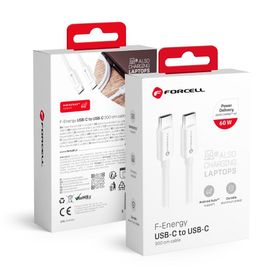 Kabel USB C do USB C Forcell F-Energy QC4.0 PD 3A 60W 3 m C338 biały