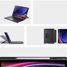 DUX DUCIS etui DK składane z klawiaturą bezprzewodową do SAMSUNG Tab S10 Plus/S9 Plus/S9 FE Plus czarne