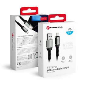 Kabel USB A do Lightning Forcell F-Energy 2,4A 12W Cafule 3 m C257 czarny