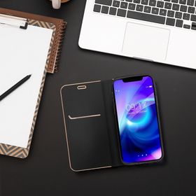 Etui z klapką na Xiaomi Redmi 10 / 10 2022 Luna Book Gold czarne