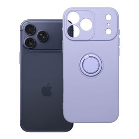 Etui na iPhone 17 Pro Max / 18 Pro Max (low camera edge) Silicone Ring fioletowe