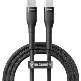Kabel USB C do USB C VEGER PD 5A 100W 1,5 m CC05 czarny