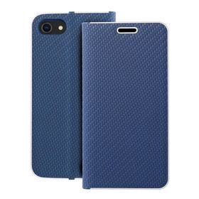 Etui z klapką na iPhone 7 / 8 / SE 2020 / SE 2022 Luna Book Carbon niebieskie