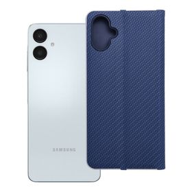 Etui z klapką na Samsung A06 Luna Book Carbon niebieskie
