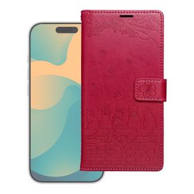 Etui z klapką na Motorola G17 Mezzo Book koty czerwone