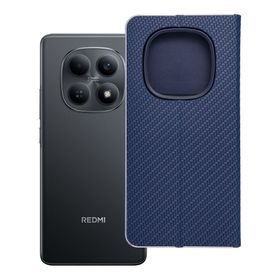 Etui z klapką na Xiaomi Redmi NOTE 15 5G Luna Book Carbon niebieskie