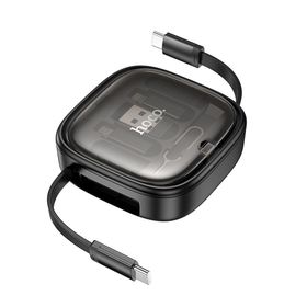 Kabel All-in-one Hoco PD 3A 60W 0,95 m zwijany w zestawie z wymiennymi końcówkami U140 czarny