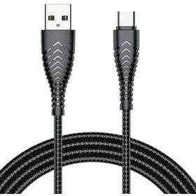 Kabel USB A do Typ C VEGER 2,4A V104 1,2 m czarny