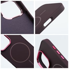 Etui na iPhone 16 PRO MAX Frame Mag Cover zgodne z MagSafe fioletowe