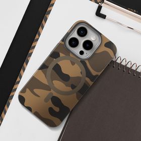 Etui na iPhone 16 PLUS Forcell F-Protect Levels Dual Layer 4D technology zgodne z MagSafe Military Drop-Test desert camo
