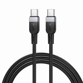 Kabel USB C do USB C Hoco 3A 60W Silikonowy 1 m X109 czarny