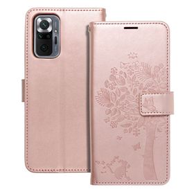 Etui z klapką na Xiaomi Redmi NOTE 10 PRO Mezzo Book drzewo złoto-różowe