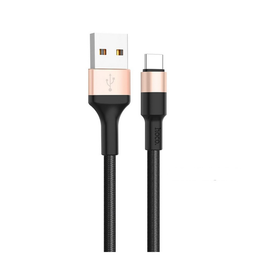 Kabel USB A do USB C Hoco 2A 1 m X26 czarno złoty