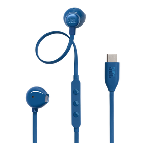 Słuchawki przewodowe douszne USB C JBL 305C niebieskie
