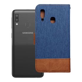 Etui z klapką na Samsung A20e Jeans Book niebieskie