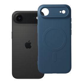 Etui na iPhone 17 AIR Silicone Mag Cover zgodne z MagSafe (camera protection) niebieskie